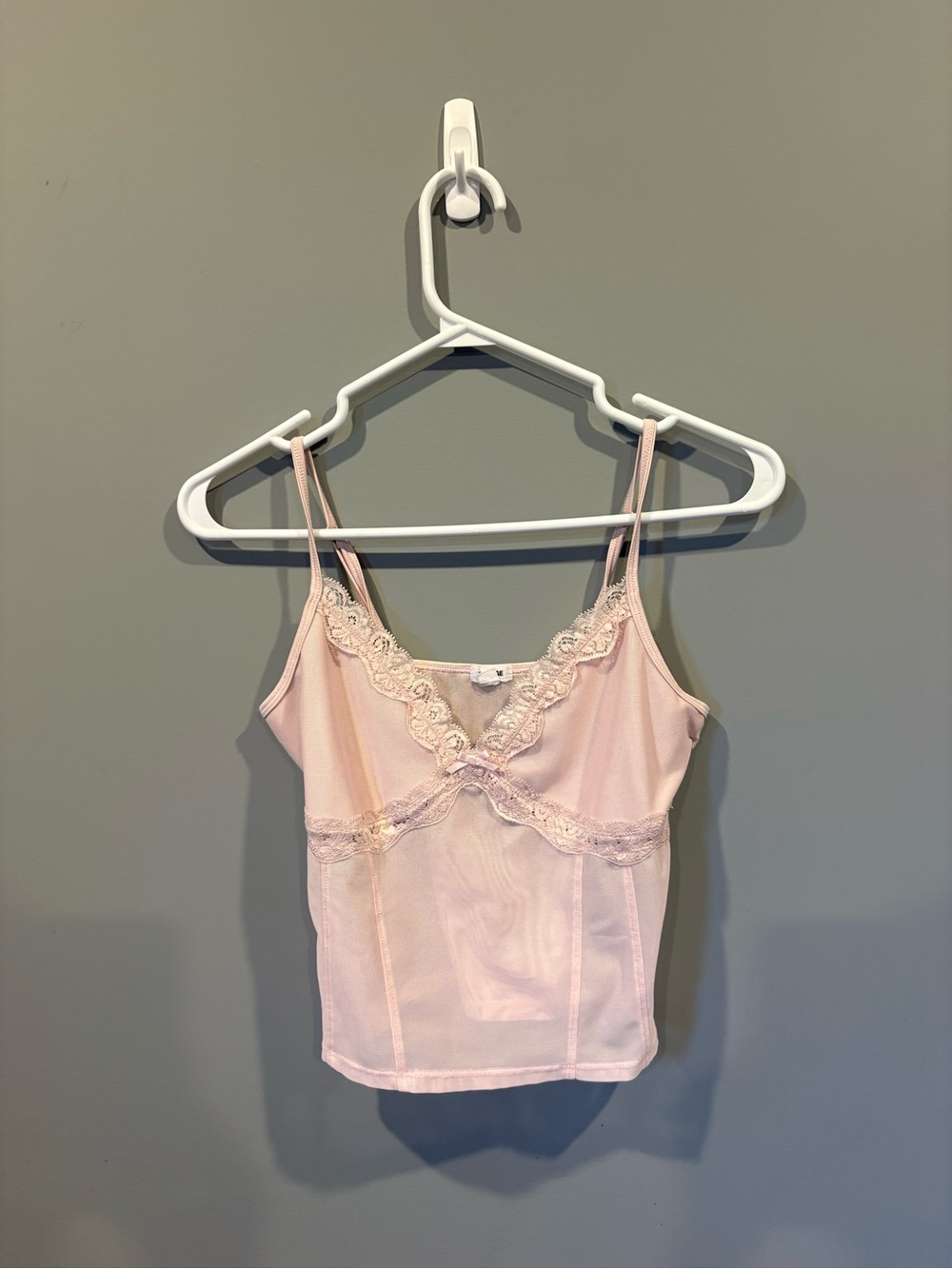 Garage Light Pink Lace-Trim Camisole